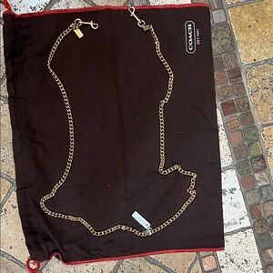 Coach Gold-Tone Chain Strap